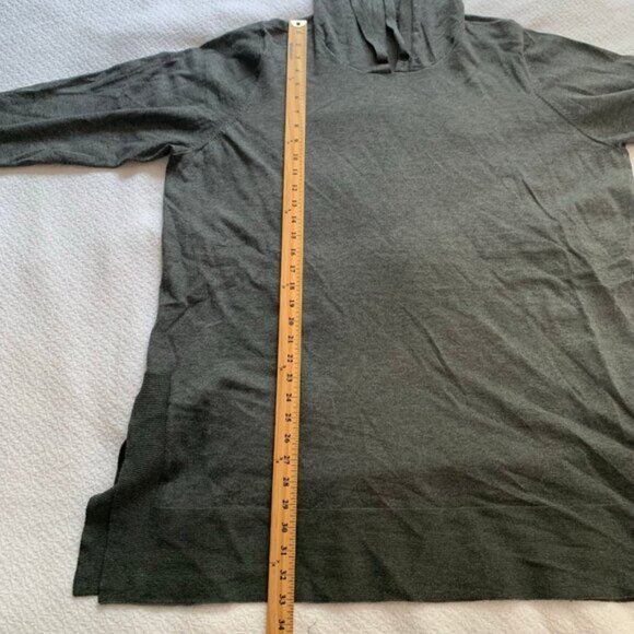 NEW Cyrus dark gray hooded long sleeve tunic pullover sweatshirt - Picture 9 of 9